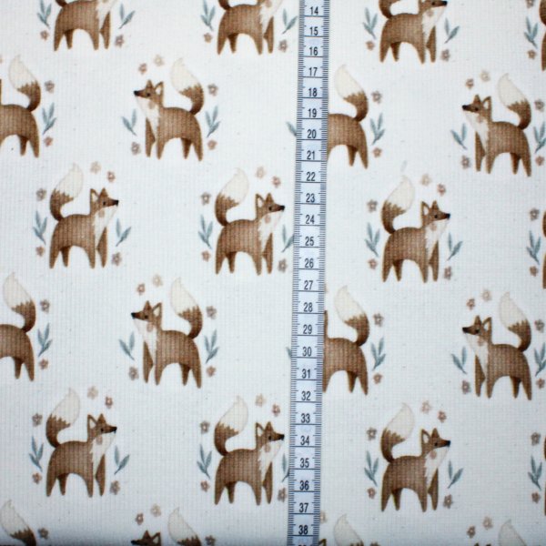 Fuchs-Ripp-Jersey Baumwolle Oeko-Tex pastell-creme